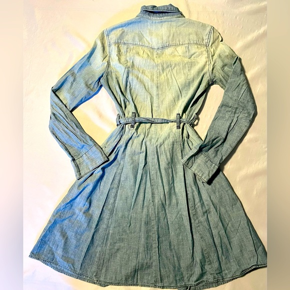 Chambray Button Front Dress - Picture 2 of 4